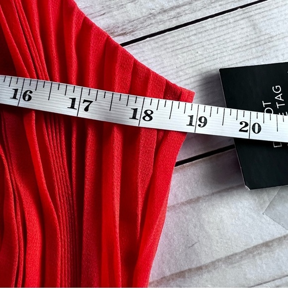 NWT Boston Proper High Neck Pleated Jumpsuit in Vibrant Orange size 14 - Picture 11 of 11